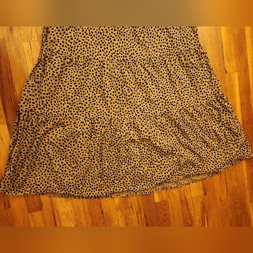 J. CREW Cheetah Animal Print Ruffle VNeck And Shoulders Tiered Midi Dress - Picture 13 of 16